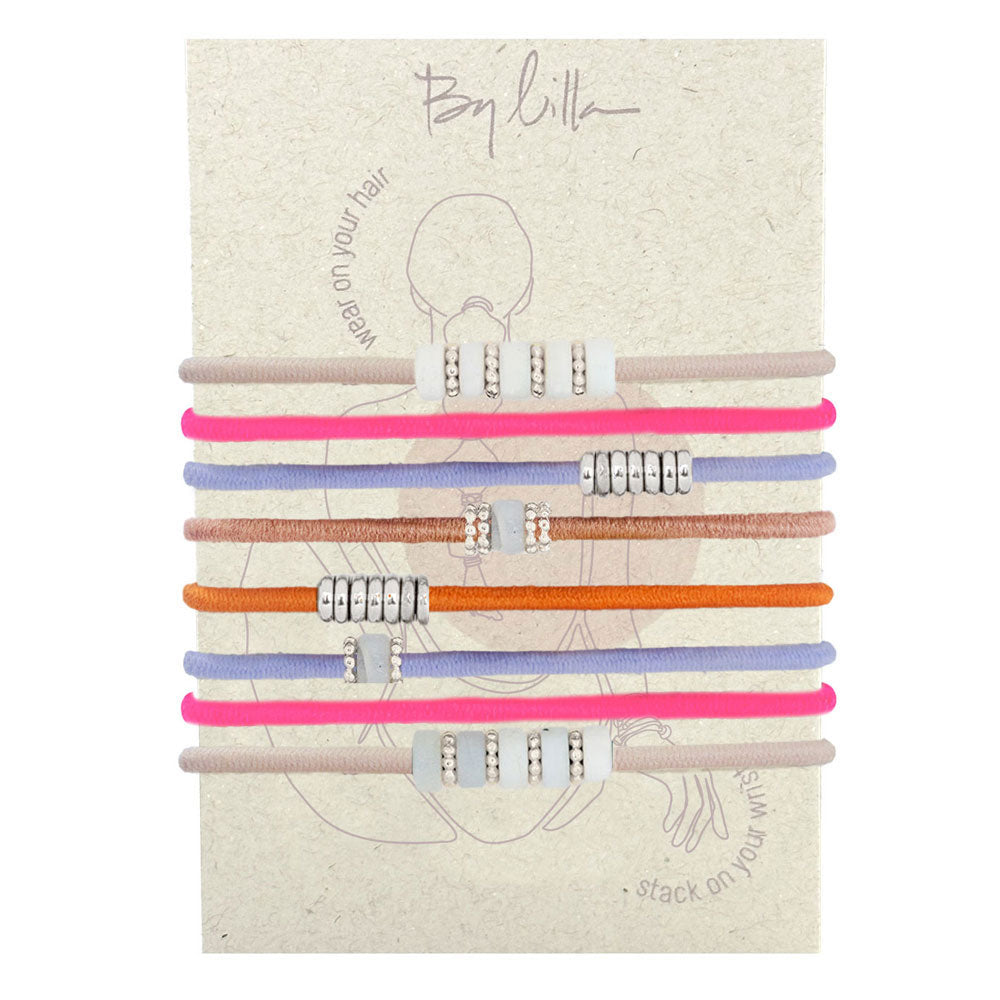 BIKINI - 8 PACK BRACELET/HAIRTIES SPRING/SUMMER PACKAGED