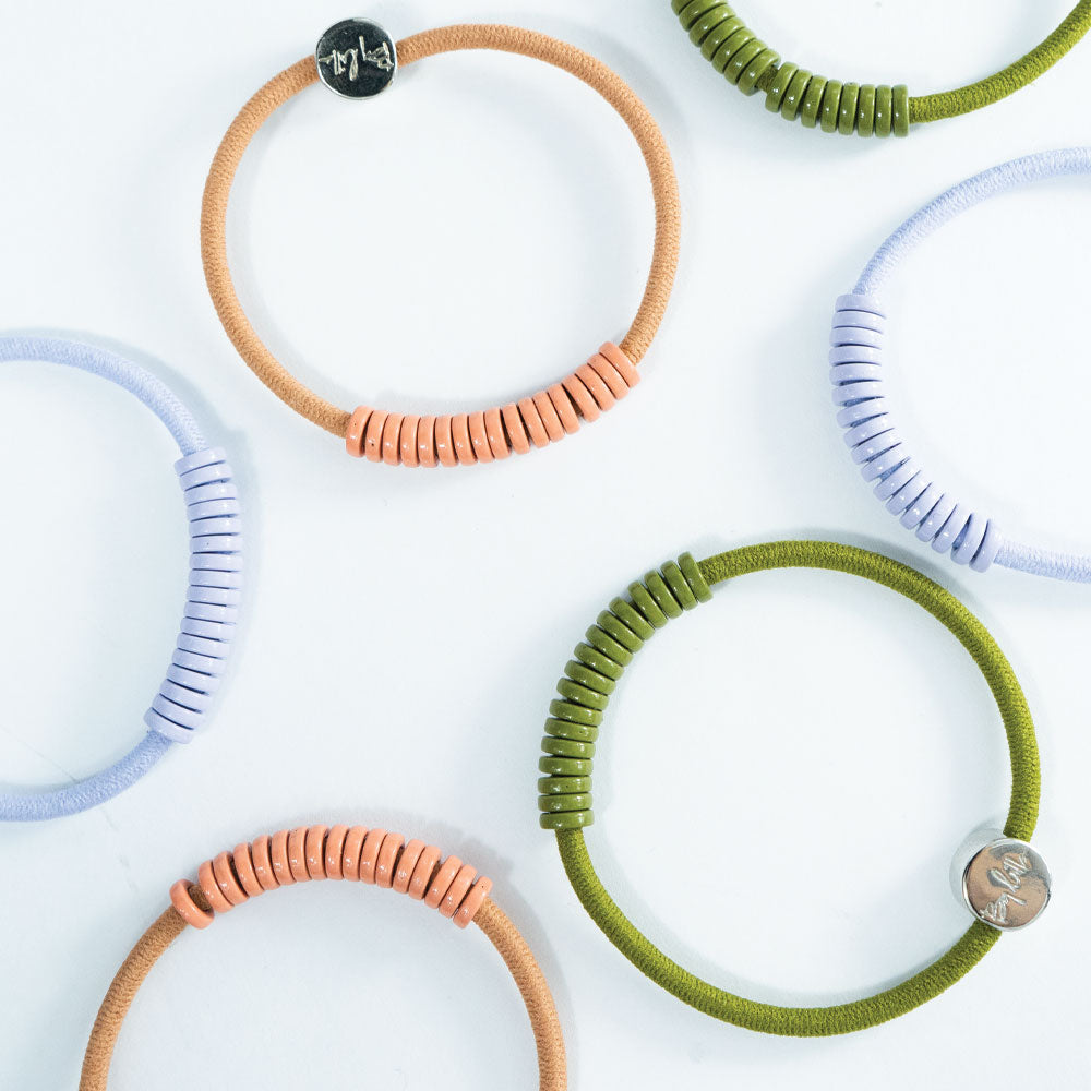 Disc Enamel Spring- Bracelet/Hairties