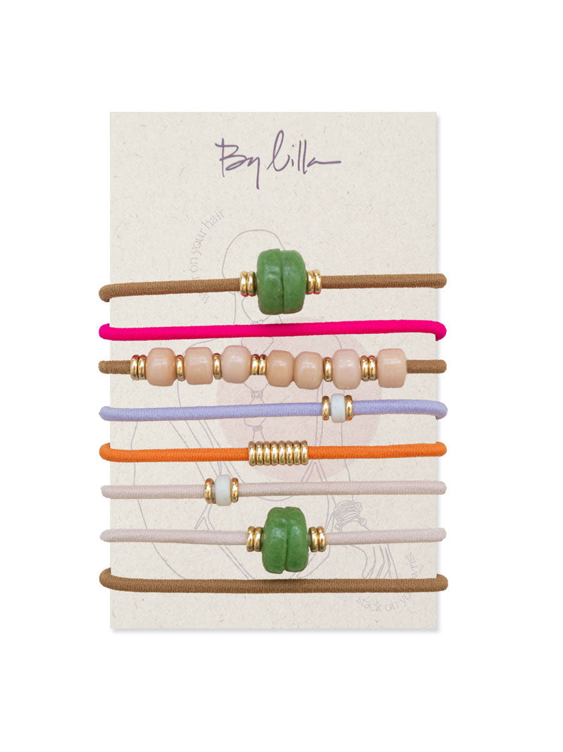 LYCHEE MARTINI- BRACELETS/ HAIRTIES / 8 PACK/ FALL / WINTER