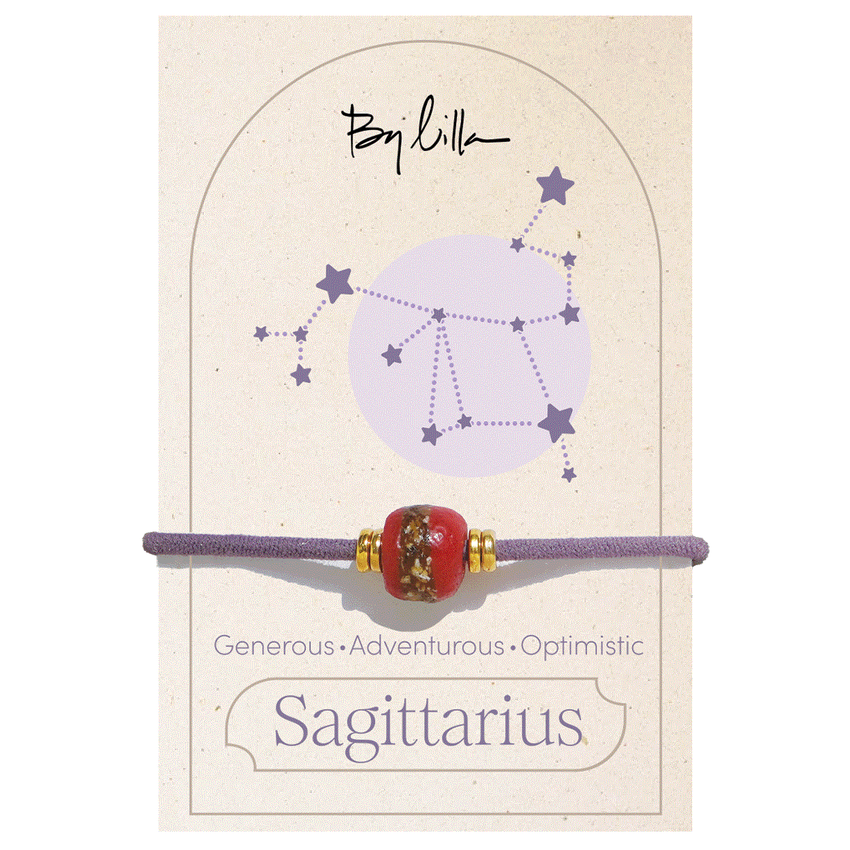 SAGITARIUS - ZODIAC BRACELET/HAIRTIES SPRING/ SUMMER