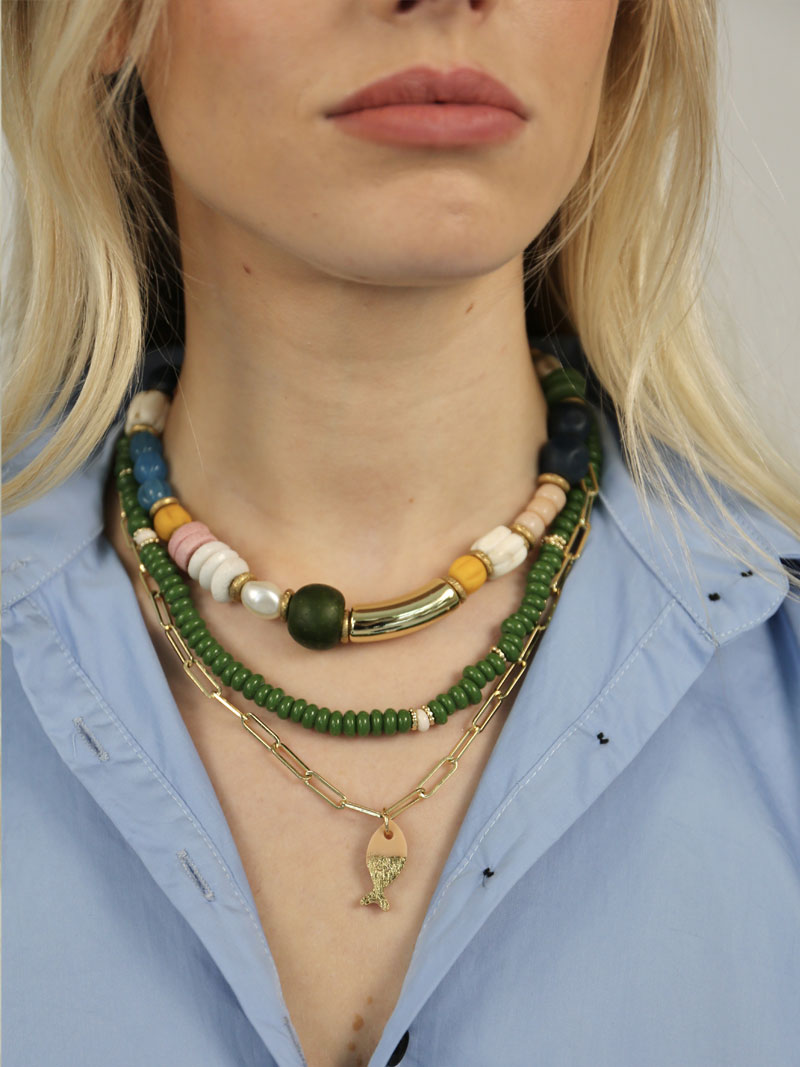 VINTAGE- CHUNKY STATEMENT NECKLACE JEWELRY GOLD/ FALL/ WINTER